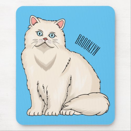 Persian cat cartoon illustration mouse pad