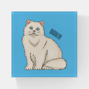 Persian cat cartoon illustration paperweight