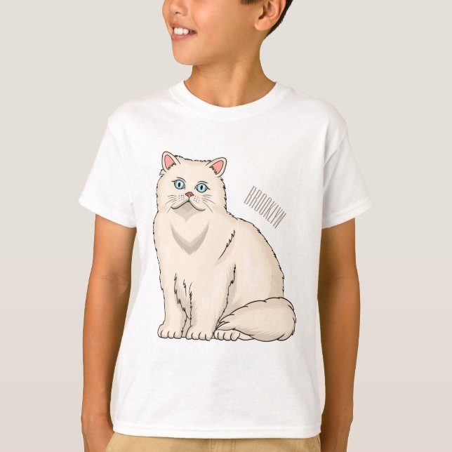 Persian cat cartoon illustration  T-Shirt (Front)