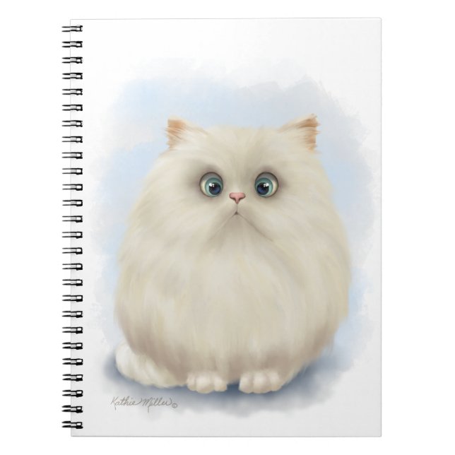 Persian Cat Cartoon Notebook (Front)