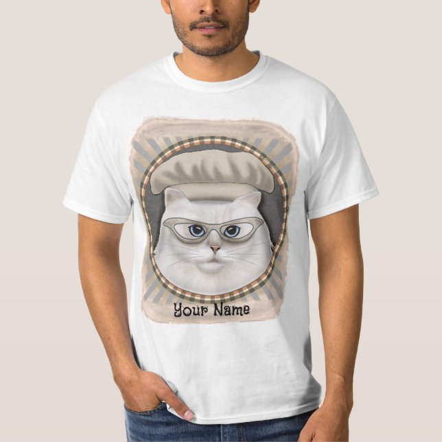 Persian Cat Chef T-Shirt (Front)