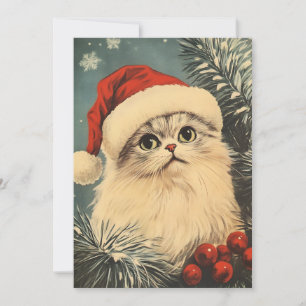 Persian Cat Christmas Holiday Card