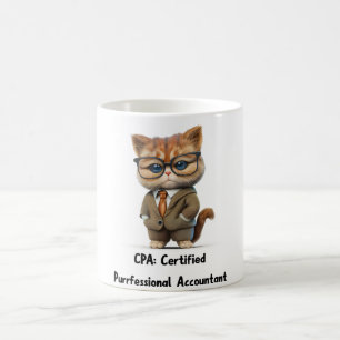 Persian Cat CPA Accountant Office Humor Coffee Mug