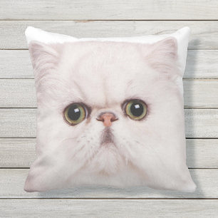 PERSIAN CAT FACE FOCUS THROW PILLOW