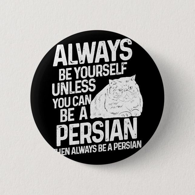 Persian Cat gift Button (Front)