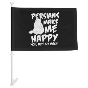 Persian Cat Happiness Car Flag