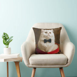 Persian Cat In a Heart Candy Box Throw Pillow