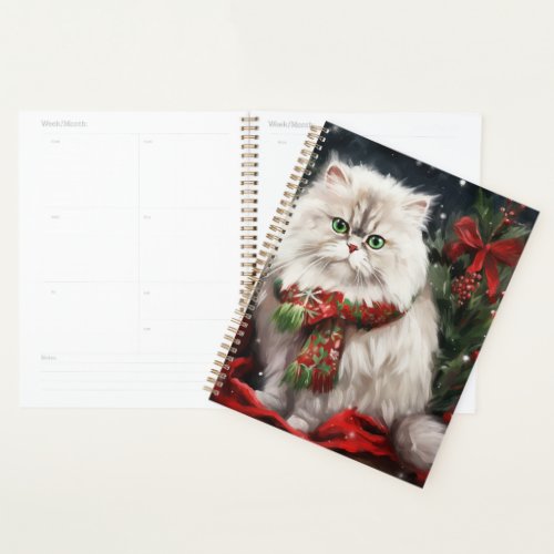 Persian Cat in Snow Christmas Planner