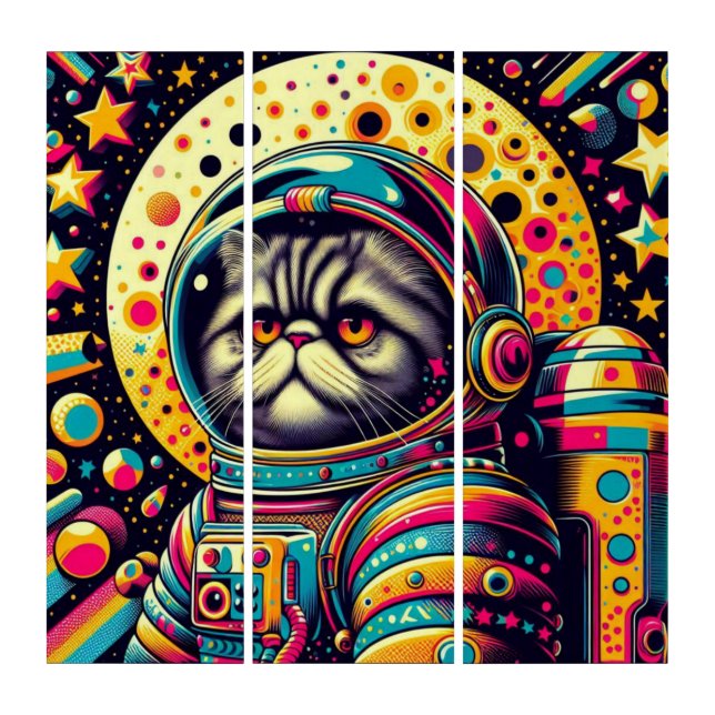 PERSIAN CAT-LOST IN SPACE 8 TRIPTYCH (Front)