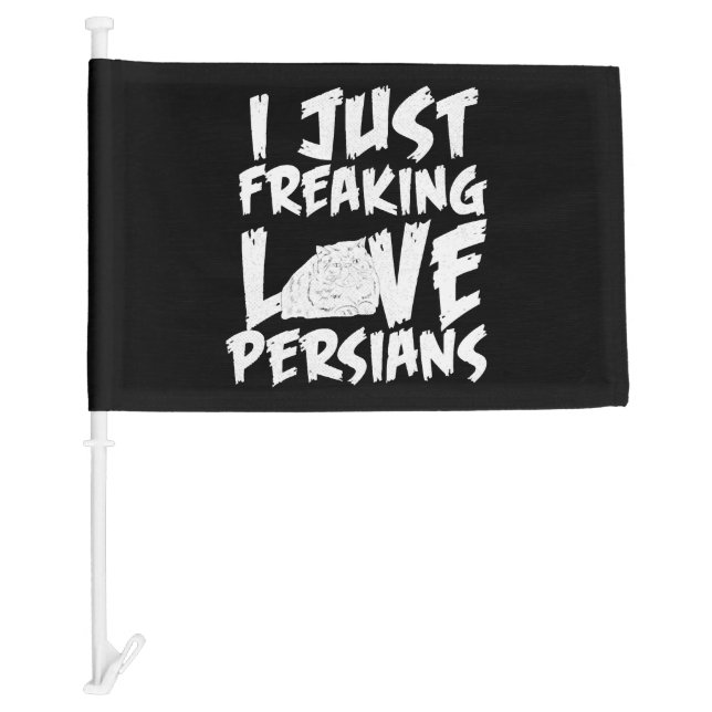 Persian Cat Love Car Flag (Front)