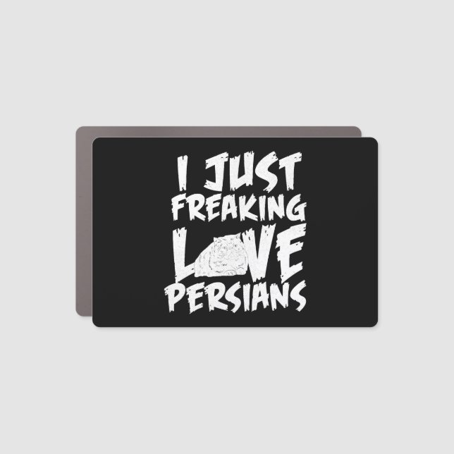 Persian Cat Love Car Magnet (Front)