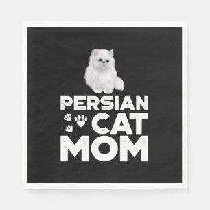 Persian Cat Mom Shirt I Female Cat Owner Persian K Napkins