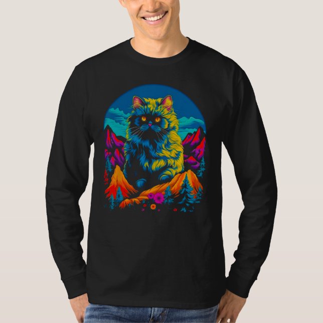 Persian Cat Mountain T-Shirt (Front)