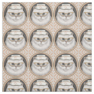 Persian Cat Nurse Fabric