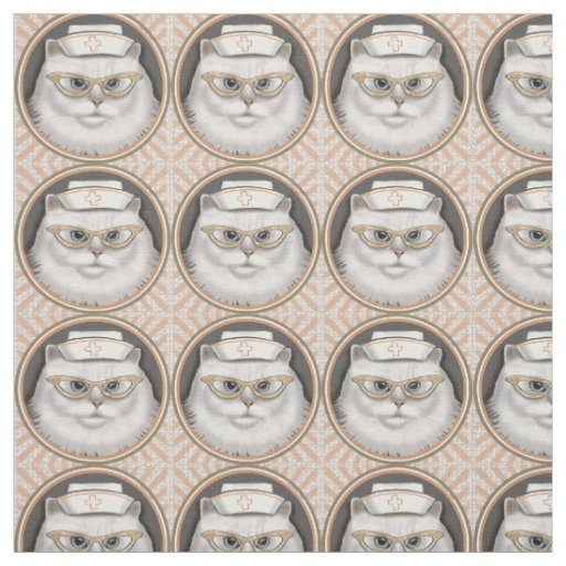 Persian Cat Nurse Fabric