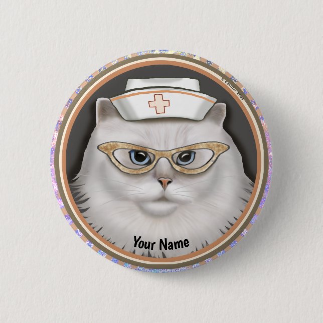 Persian Cat Nurse pin (Front)