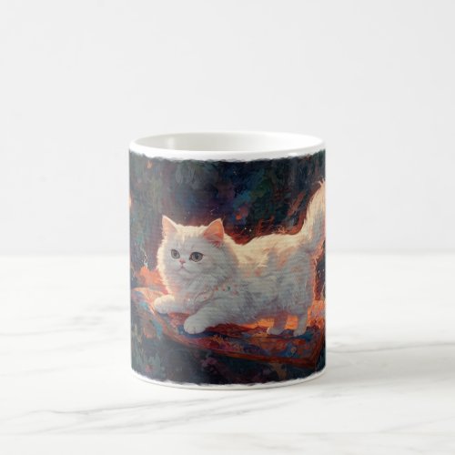 Persian Cat on a Flying Carpet Coffee Mug