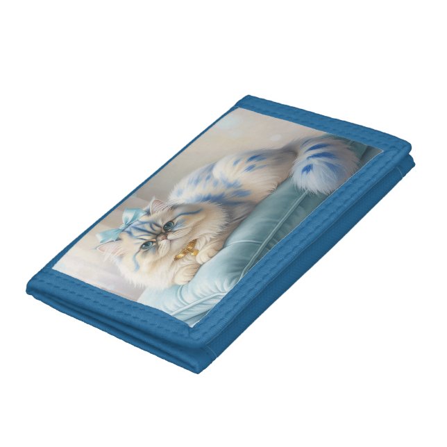 Persian Cat Pillow Trifold Wallet (Bottom)