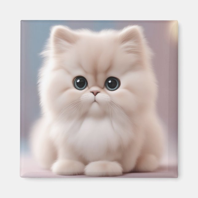 Persian Cat Playful Kitten Magnet (Front)