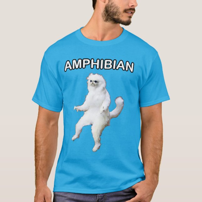 Persian Cat Room Guardian Amphibian Meme Shirt (Front)