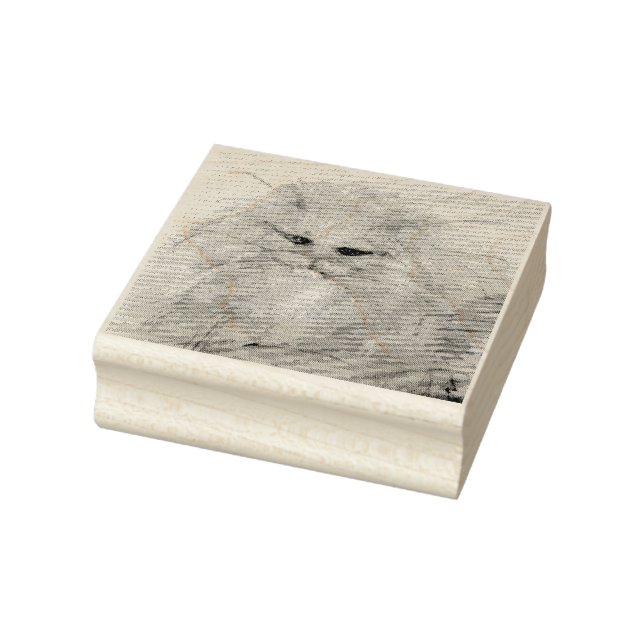 Persian Cat  Rubber Stamp (Stamp)