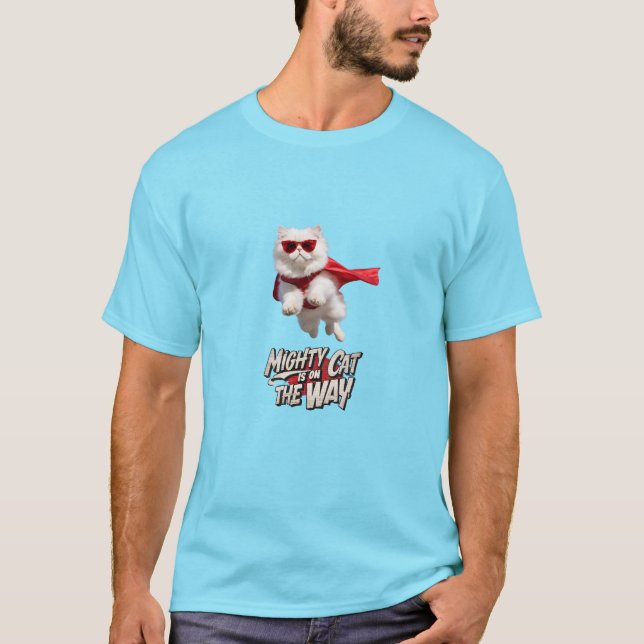 Persian Cat Superhero T-Shirt (Front)