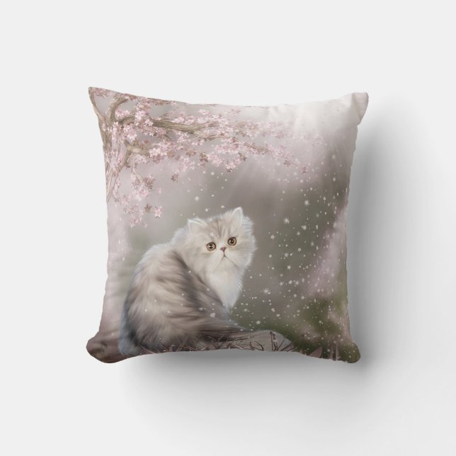 Persian cat throw pillow (Front)