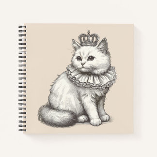Persian Cat Wearing Crown Royal  Notebook