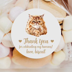 Persian Cat Wedding Favor Stickers