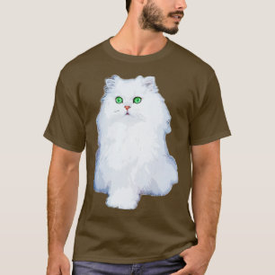Persian Cat White Kitten with green eyes Chinchill T-Shirt
