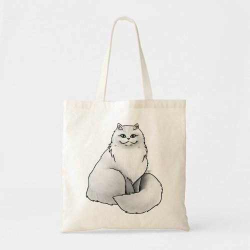 Persian Cat White Tote Bag