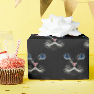 Persian Cat with Blue Eyes Wrapping Paper