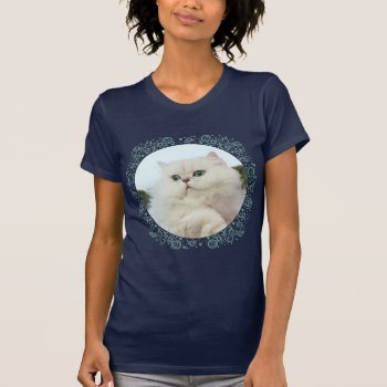 Persian Cat With Jade Eyes T-shirt by MaggieRossCats at Zazzle