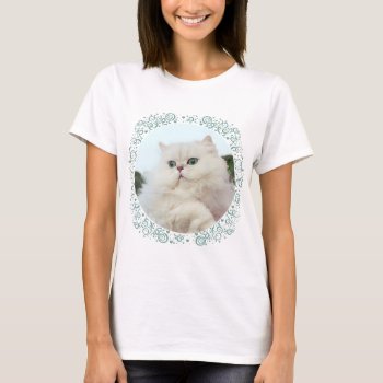 Persian Cat With Jade Eyes T-shirt by MaggieRossCats at Zazzle