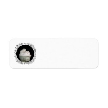 Persian Cat With Jade Green Eyes Label by MaggieRossCats at Zazzle