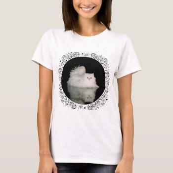 Persian Cat With Jade Green Eyes T-shirt by MaggieRossCats at Zazzle