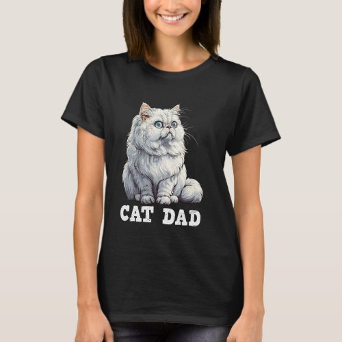 Persian Cats CAT DAD Cat Owners Persian Cat Father T-Shirt