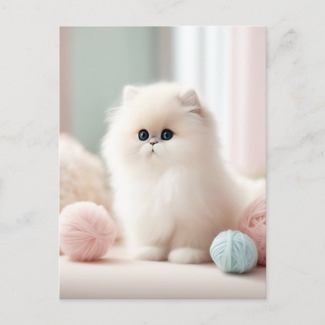 Persian Cat's Soft Pastel Dream Postcard (Front)