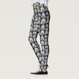 Persian Cats Wearing Diamonds Photo Collage, Leggings