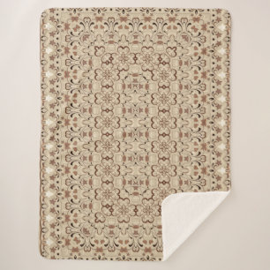Persian colored carpet sherpa blanket