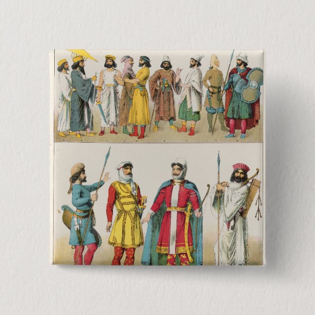 Persian Dress, from 'Trachten der Voelker', 1864 Button (Front)