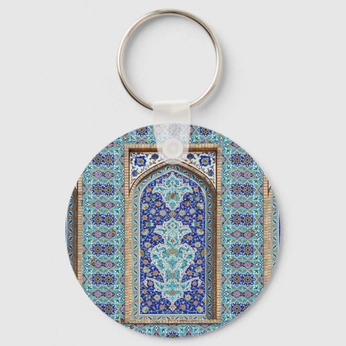 Persian elaborate tiled mural design key ring