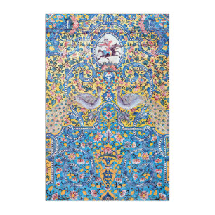 Persian elaborate tiled mural design tie acrylic print