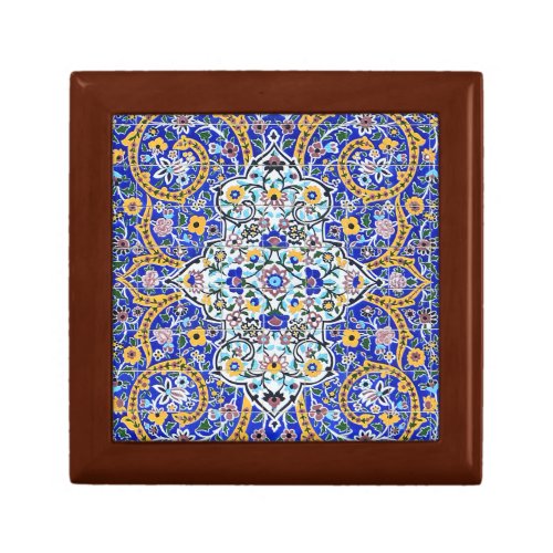 Persian elaborate tiled mural gift box