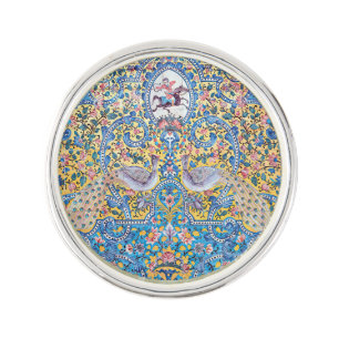Persian elaborate tiled mural lapel pin