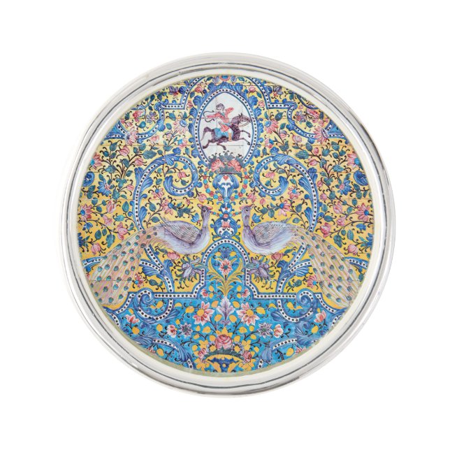 Persian elaborate tiled mural      lapel pin (Front)