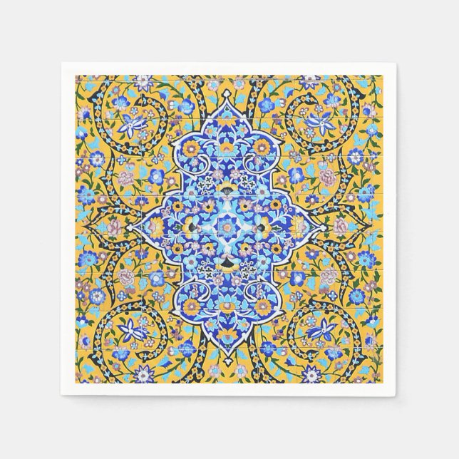 Persian elaborate tiled mural      napkin (Front)