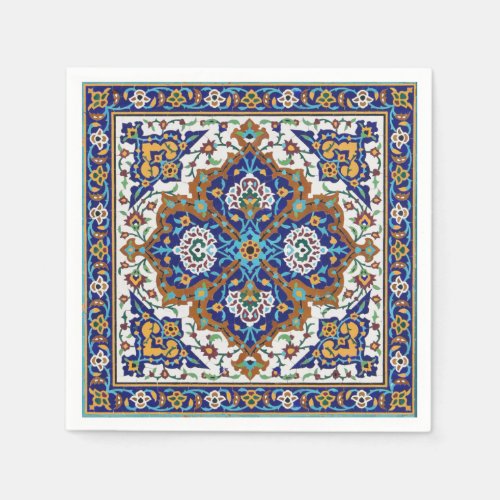 Persian elaborate tiled mural      napkin