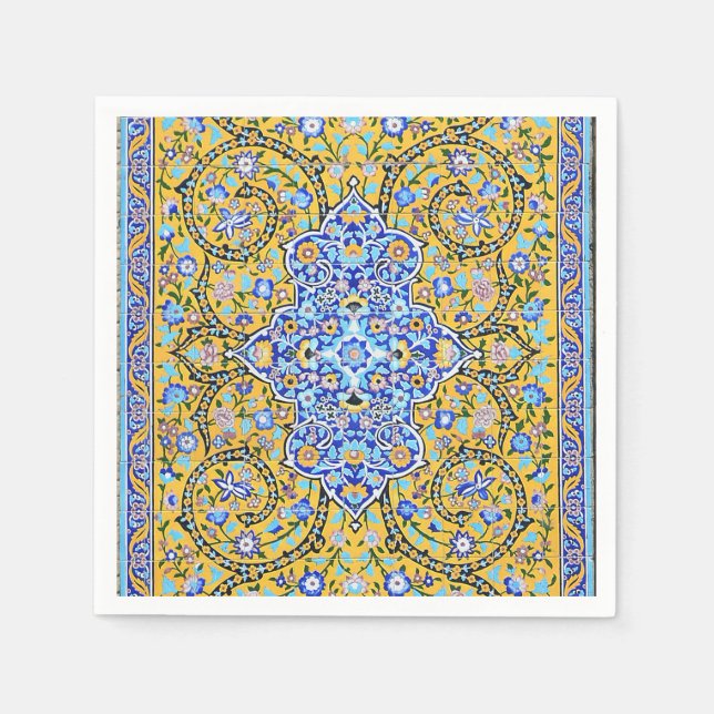 Persian elaborate tiled mural      napkin (Front)