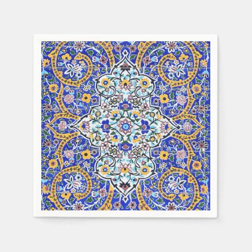 Persian elaborate tiled mural      napkins